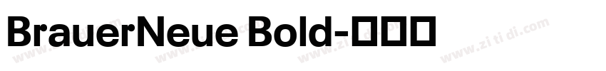 BrauerNeue Bold字体转换